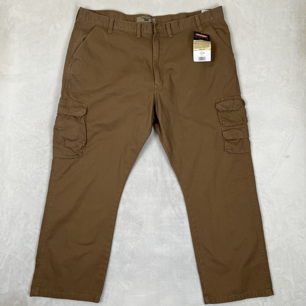 Vintage Wrangler Cargo Pants Mens 44x30 Khaki Brown Utility Casual